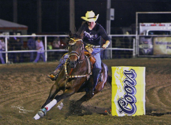 Competing at the Kansas Professional Rodeo Association event in Syracuse, Kansas, June 2009. (Photo by Lone S Photo.)
